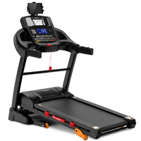 4.5HP Folding Treadmill for Home with 15 Auto Incline, Smart APP, 300Lbs, Hifi Bluetooth Speakers, 64 Programs, 10MPH Speed, Foldable Eletreadmill Running Machine, Knee Strap Gift — Studio Shot