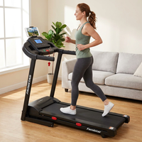 4.5HP Folding Treadmill for Home with 15 Auto Incline, Smart APP, 300Lbs, Hifi Bluetooth Speakers, 64 Programs, 10MPH Speed, Foldable Eletreadmill Running Machine, Knee Strap Gift — Lifestyle