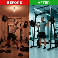 Fitness Equipment Strength Exercise Shoulder Press Smith Machine — Before & After