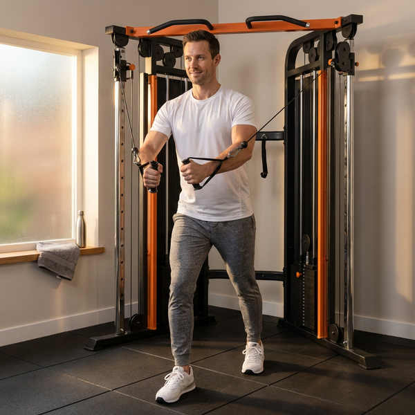 Smith Machine Cable Crossover Built for Full-Body Training, Multifunction Strength System, Durable Metal Frame