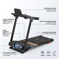 Treadmill with 0-15% Auto Incline, 0.6-7.5MPH Foldable Walking Pad Treadmill with Handle Bar for Home Small, 3.0HP Low Noise Portable Walking Running Machine for Small Space, 350LBS Capacity — How It Works
