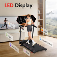 Treadmill with 0-15% Auto Incline, 0.6-7.5MPH Foldable Walking Pad Treadmill with Handle Bar for Home Small, 3.0HP Low Noise Portable Walking Running Machine for Small Space, 350LBS Capacity